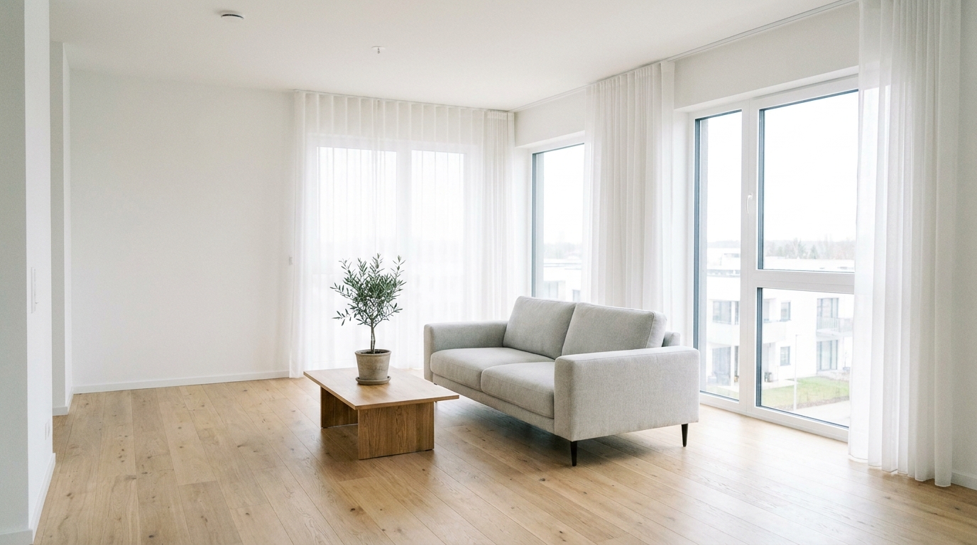 A spotless living room after a Zest deep clean